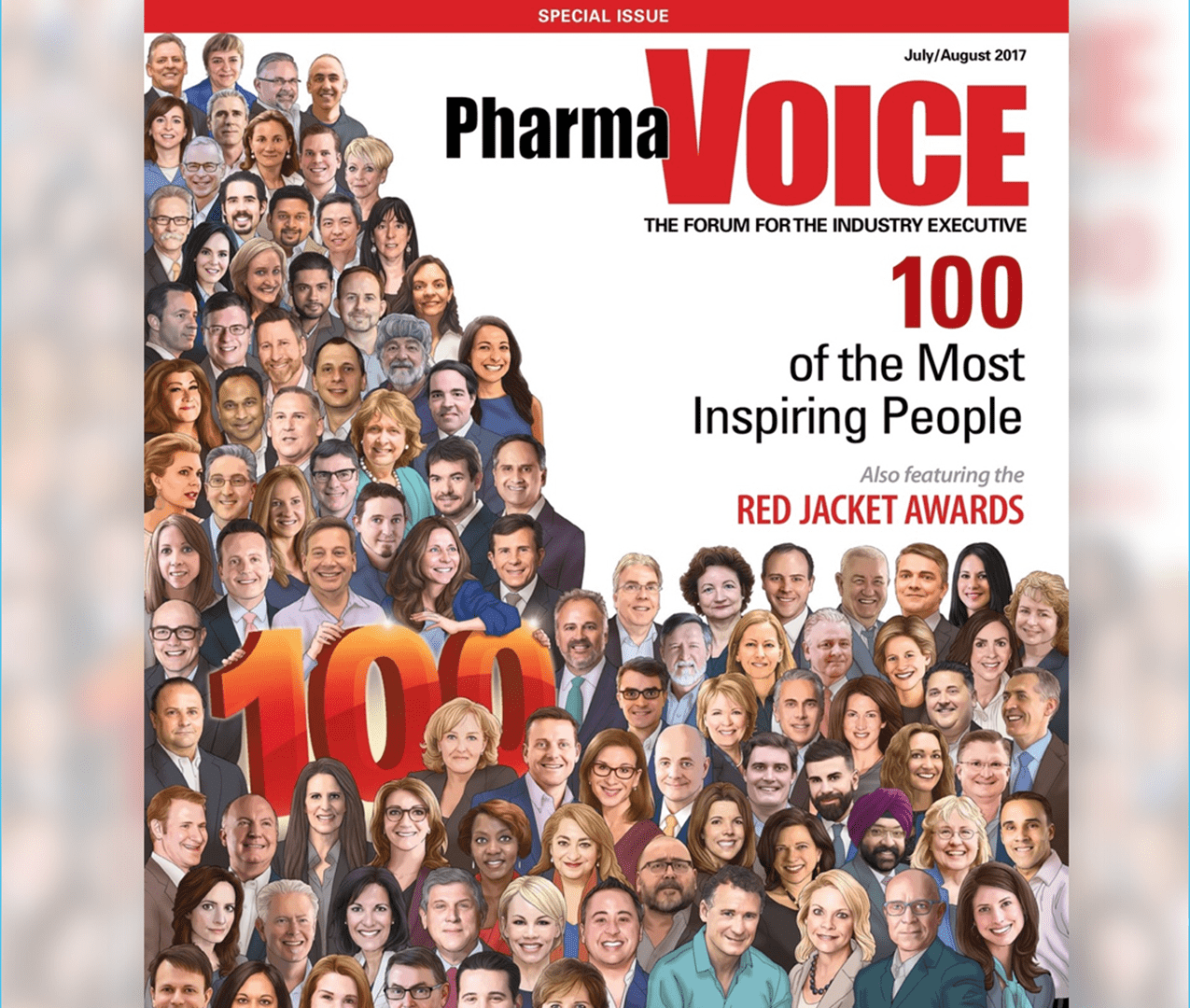 Cover photo for article depicting headshots of PharmaVOICE's 100 of the Most Interesting People
